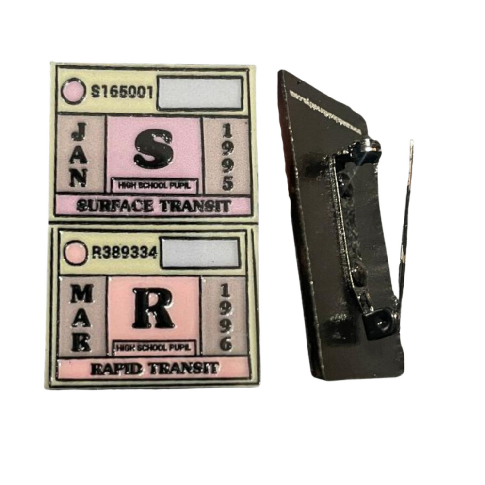 NYC Vintage Bus Transfer Lapel Pins