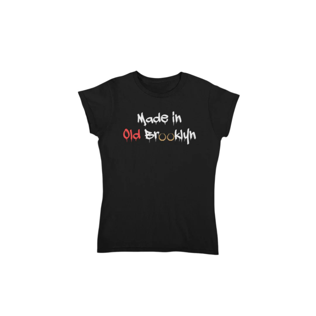 Bamboo Earrings/ Made in Old Brooklyn T-Shirt