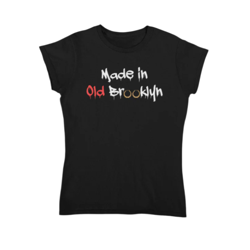 Bamboo Earrings/ Made in Old Brooklyn T-Shirt