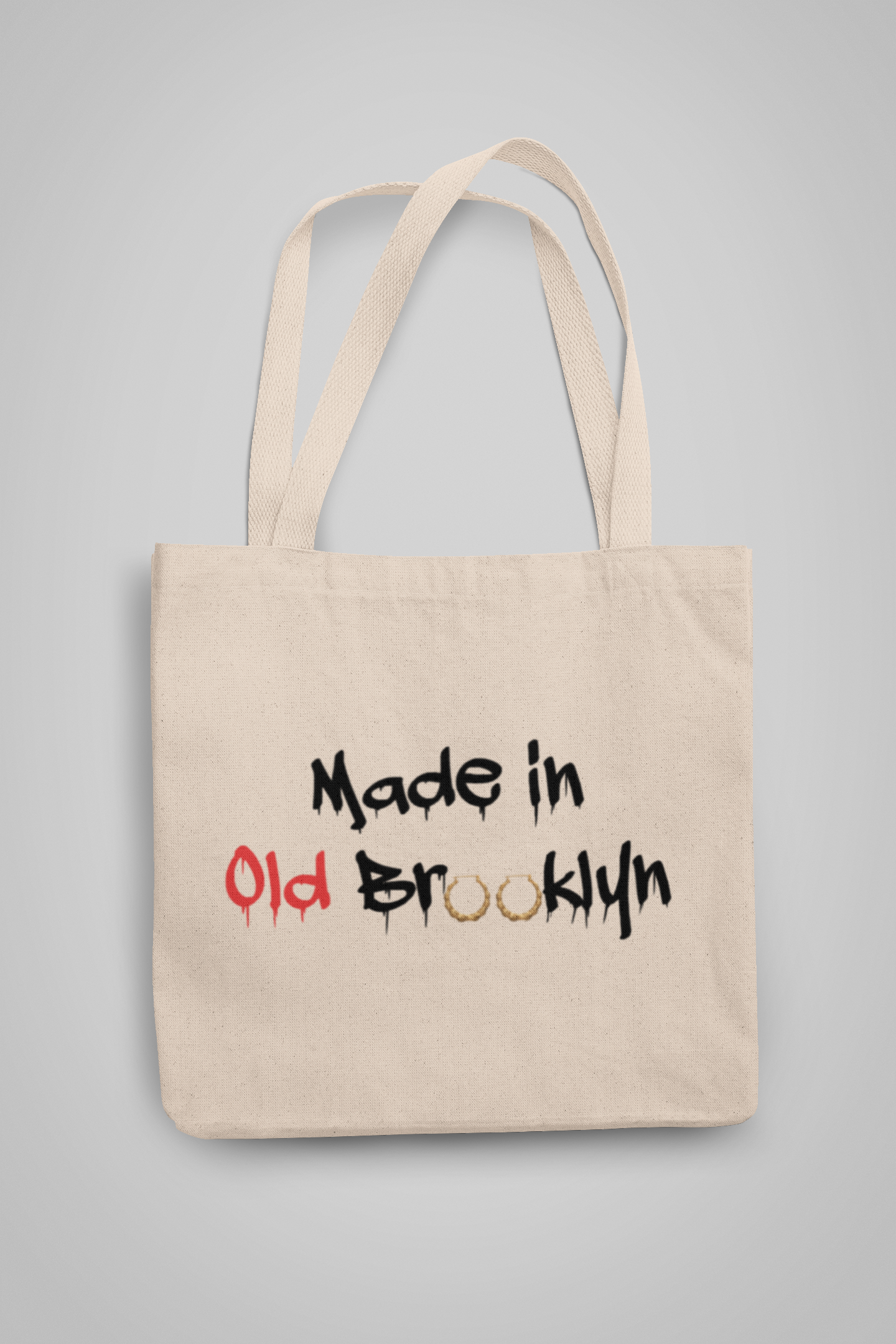 Bamboo Earrings/Made in Old Brooklyn Tote Bag